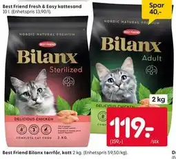 Rusta Best Friend Bilanx tørrfôr, katt tilbud