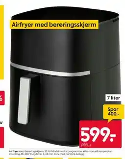 Rusta Airfryer med berøringsskjerm tilbud