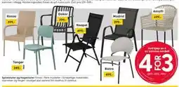 Rusta Spisestoler og hagestoler tilbud