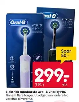 Rusta Elektrisk tannbørste Oral-B Vitality PRO tilbud