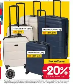 Rusta Flex kofferter tilbud