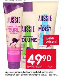 Rusta Aussie sjampo, balsam og hårkur tilbud