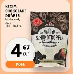 Scandinavian Park REXIM CHOKOLADE-DRÅBER, EUR 4.67 tilbud
