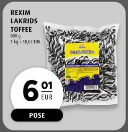 Scandinavian Park REXIM LAKRIDS TOFFEE, EUR 6.01 tilbud