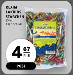 Scandinavian Park REXIM LAKRIDS STÄBCHEN, EUR 4.67 tilbud