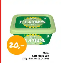 Havaristen Mills. Soft Flora Lett tilbud