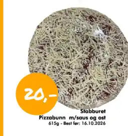 Havaristen Stabburet Pizzabunn m/saus og ost tilbud