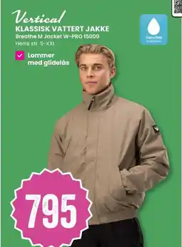 Sport Outlet Vertical klassisk vattert jakke tilbud