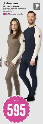 Sport Outlet Åsnes ull trøye/bukse myrkdalen wool long sleeve/pants tilbud