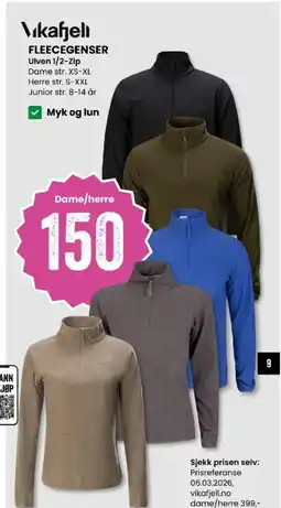 Sport Outlet Vikafjell fleecegenser ulven 1/2-zip tilbud
