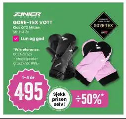 Sport Outlet Zanier gore-tex vott Kids GTX Mitten tilbud