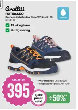 Sport Outlet Graffiti fritidssko docheen kids outdoor shoe wp size 31-39 tilbud