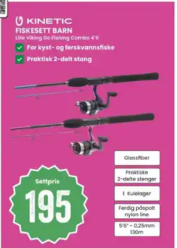 Sport Outlet Kinetic fiskesett barn tilbud