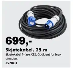 Biltema Skjøtekabel, 25 m tilbud