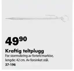 Biltema Kraftig teltplugg tilbud