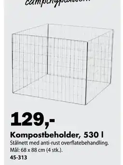 Biltema Kompostbeholder, 530 l tilbud
