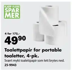 Biltema Toalettpapir for portable toaletter, 4-pk tilbud