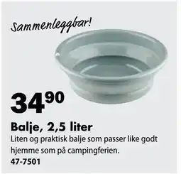 Biltema Balje, 2,5 liter tilbud