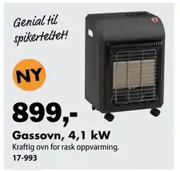 Biltema Gassovn, 4,1 kW tilbud