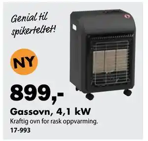 Gassovn, 4,1 kW