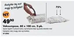 Biltema Vakuumpose, 80 x 100 cm, 2-pk tilbud