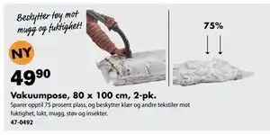 Biltema Vakuumpose, 80 x 100 cm, 2-pk tilbud