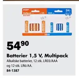 Biltema Batterier 1,5 V, Multipack tilbud
