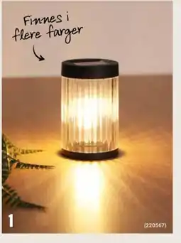 Europris Utelampe bord solcelle tilbud