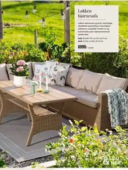 Europris Løkken hjørnesofa tilbud