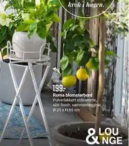Europris Roma blomsterbord tilbud