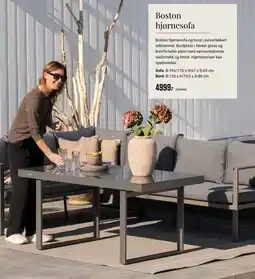 Europris Boston hjørnesofa tilbud