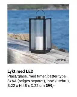 Europris Lykt med LED tilbud
