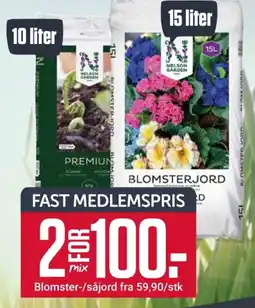 Europris Blomster-/såjord tilbud