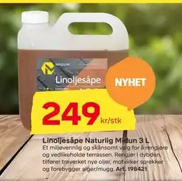 Byggmax Linoljesåpe Naturlig Midun 3 L tilbud