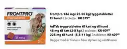 Apotek 1 Frontpro 136 mg (25-50 kg) tyggetabletter Til hund tilbud