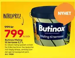 Byggmax Butinox Maling til terrasse 2,7 L tilbud