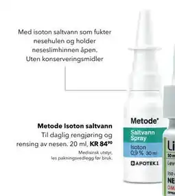 Apotek 1 Metode Isoton saltvann tilbud