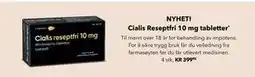 Apotek 1 Cialis Reseptfri 10 mg tabletter tilbud