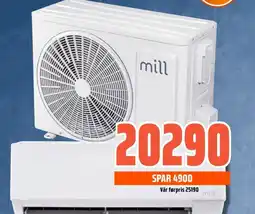 Obs Bygg Mill compact pro wifi varmepumpe 7400 w, ferdig montert tilbud