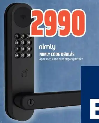 Nimly code dørlås