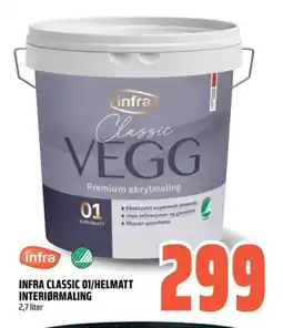 Obs Bygg Infra classic 01/helmatt interiørmaling tilbud