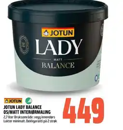 Obs Bygg Jotun Lady balance 05/matt interiørmaling tilbud