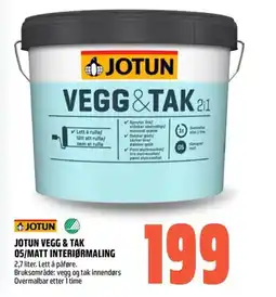 Obs Bygg Jotun Vegg & tak 05/matt interiørmaling tilbud