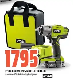 Obs Bygg RYOBI R181W3-120S Muttertrekker tilbud