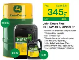 Felleskjøpet John Deere Plus II 5W-40 tilbud