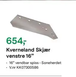 Felleskjøpet Kverneland Skjær venstre 16" tilbud
