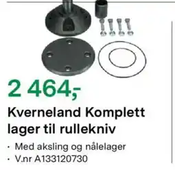 Felleskjøpet Kverneland Komplett lager til rullekniv tilbud