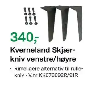 Kverneland Skjær- kniv venstre/høyre
