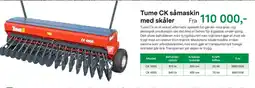 Felleskjøpet Tume CK såmaskin med skåler tilbud