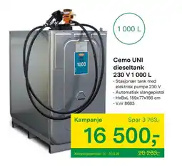 Felleskjøpet Cemo UNI dieseltank 230 V tilbud